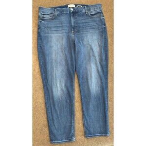 7 For All Mankind Jeans Womens 20 JEN7 Slim Boyfriend High Rise Whiskered Denim